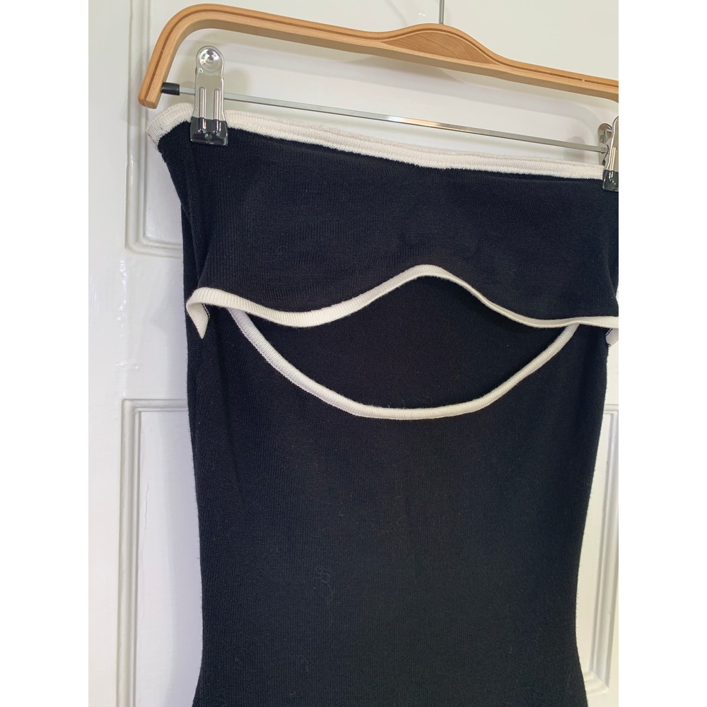 Peppermayo When In Rome Knit Maxi Dress Strapless Cutout Contrast Trim / SZ L/XL - Picture 5 of 16